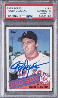 1985 Topps #181 Roger Clemens Signed Rookie Card - PSA/DNA 10 Signature!